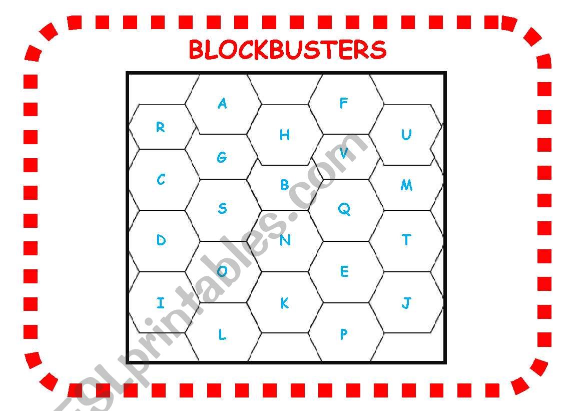 [Board & 2 sets of Questions included] Fun and easy Quiz - Blockbusters - To practice listening and simple words